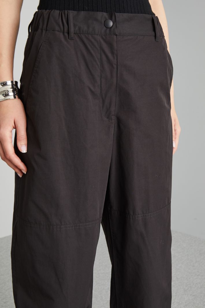Pantaloni in tela tecnica - NERO - Fashion Market - 3