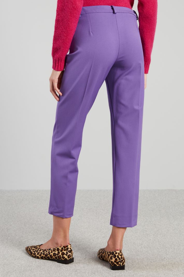 Pantaloni a sigaretta in levantina - VIOLA - Fashion Market - 4