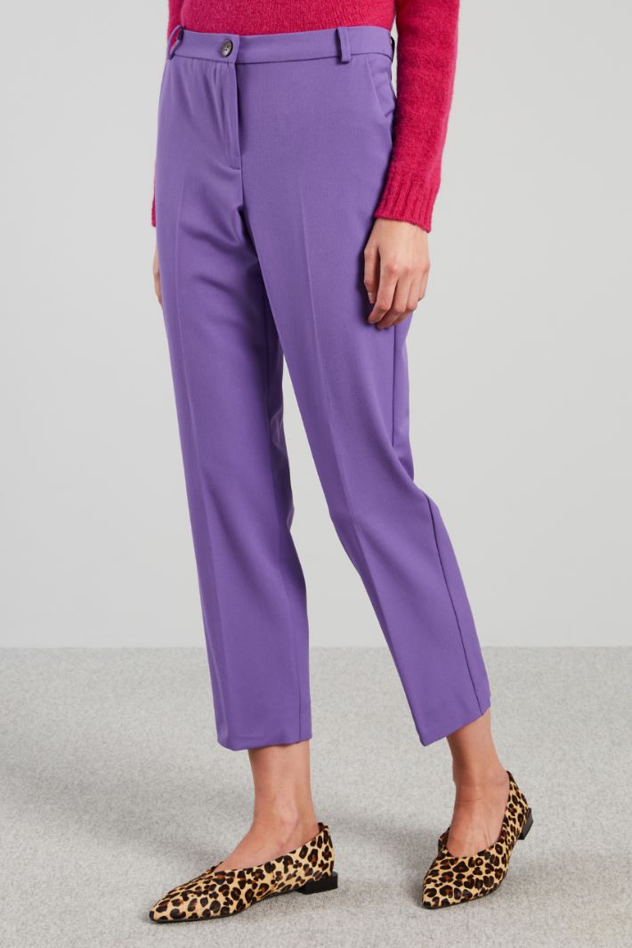 Pantaloni a sigaretta in levantina - VIOLA - Fashion Market - 2