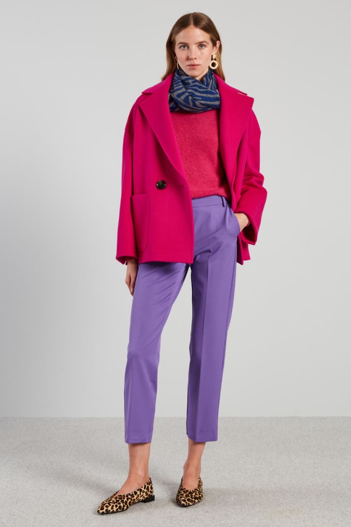 Pantaloni a sigaretta in levantina - VIOLA - Fashion Market