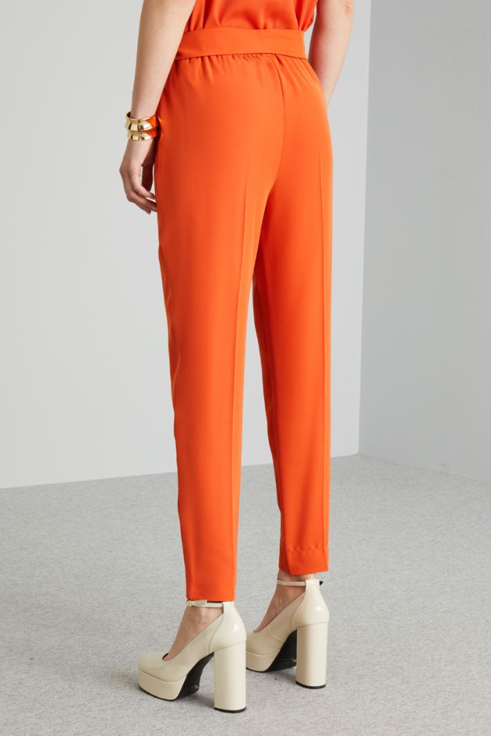 Pantaloni carrot con fusciacca - ARANCIONE - Fashion Market - 4