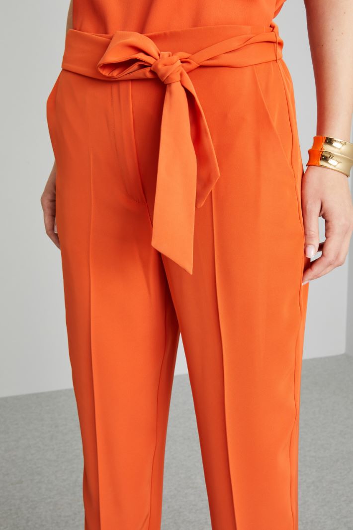 Pantaloni carrot con fusciacca - ARANCIONE - Fashion Market - 3