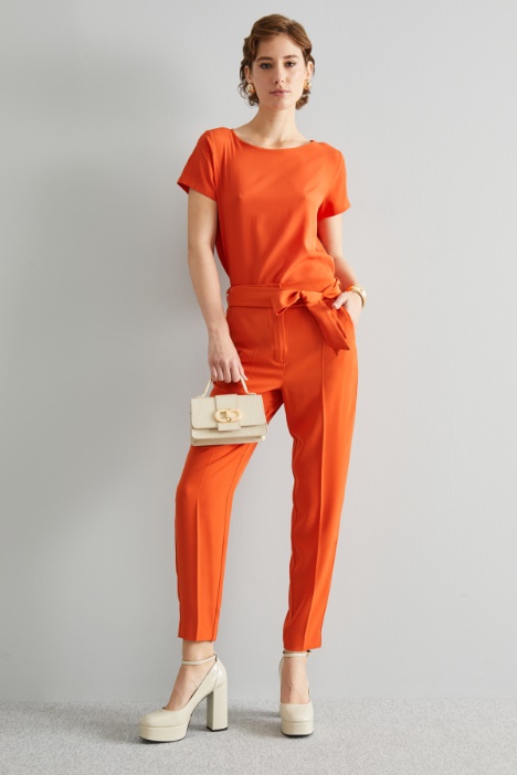 Pantaloni carrot con fusciacca - Fashion Market