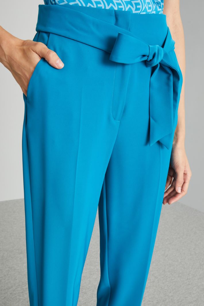 Pantaloni carrot con fusciacca - TURCHESE - Fashion Market - 3
