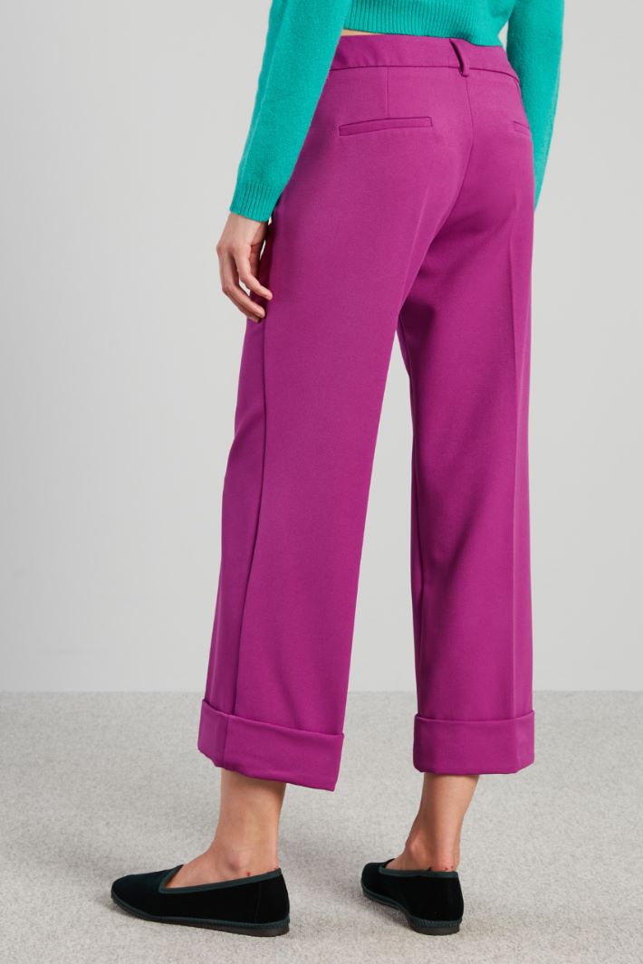 Pantaloni con risvolto - CICLAMINO - Fashion Market - 4