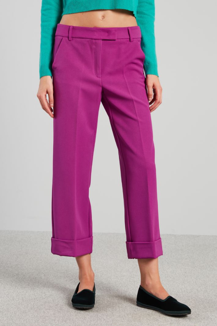 Pantaloni con risvolto - CICLAMINO - Fashion Market - 2