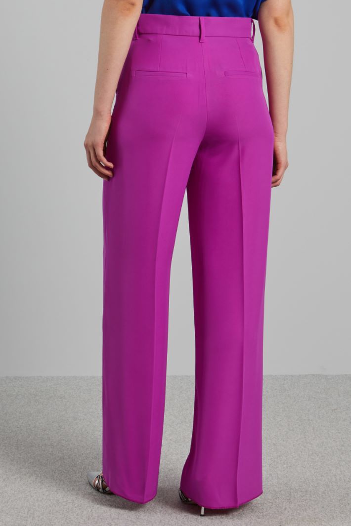 Pantaloni in cady stretch - CICLAMINO - Fashion Market - 4