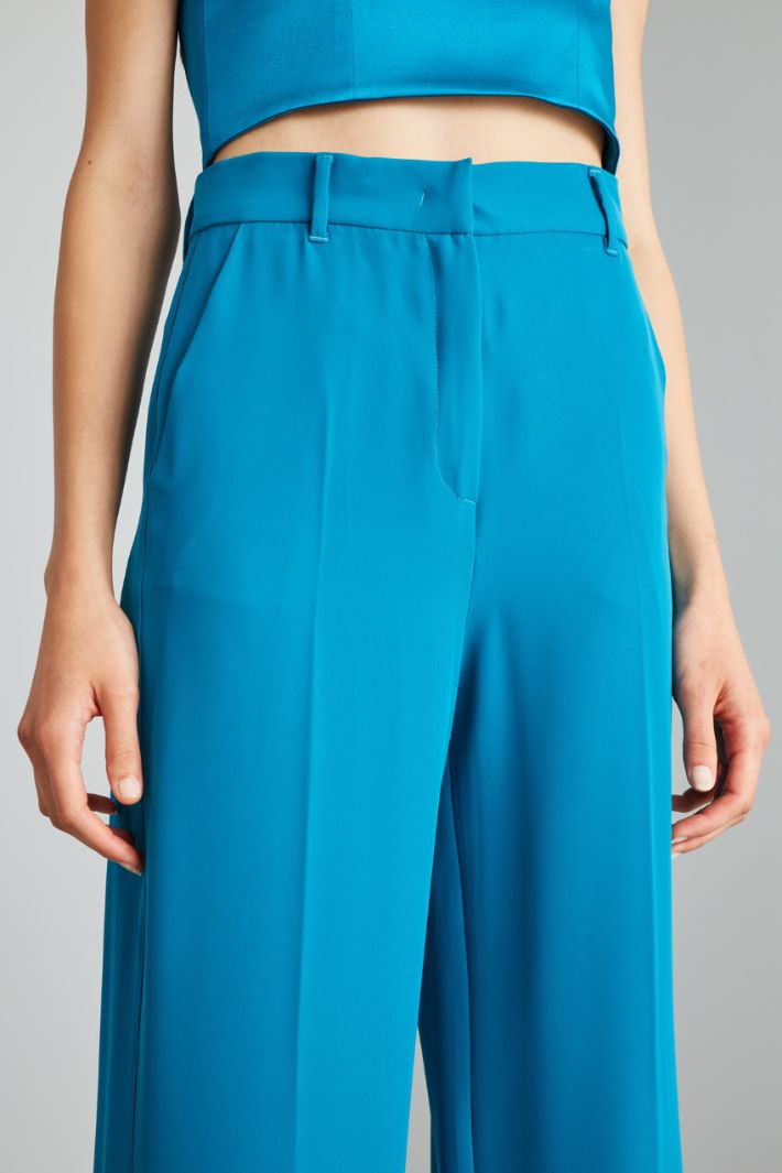 Pantaloni in cady stretch - TURCHESE - Fashion Market - 3