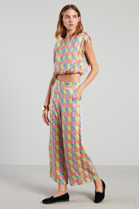 Pantaloni fluidi in twill - Fashion Market