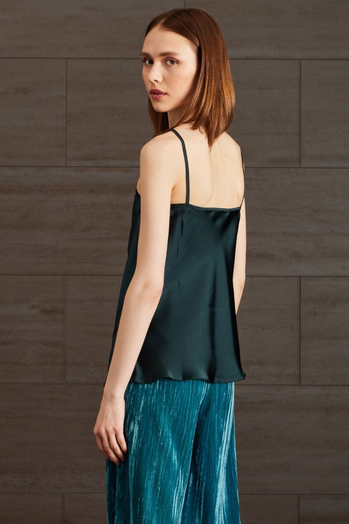 Top in raso - VERDE FORESTA - Fashion Market - 4