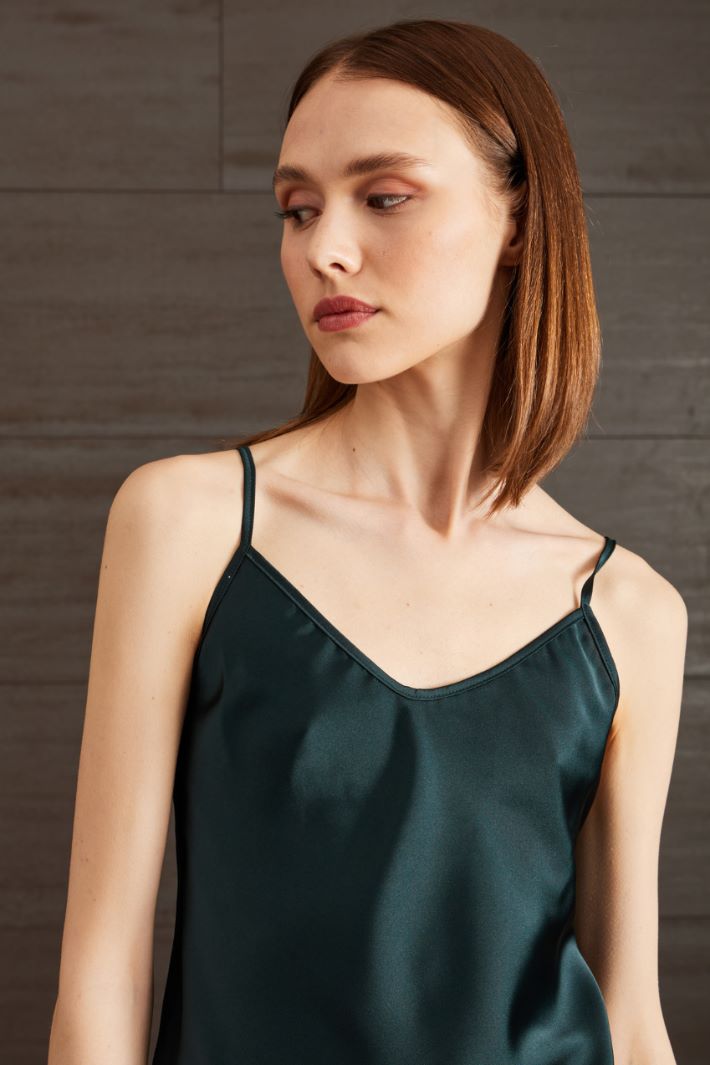 Top in raso - VERDE FORESTA - Fashion Market - 2