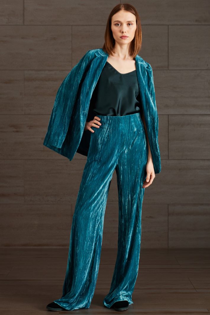 Top in raso - VERDE FORESTA - Fashion Market