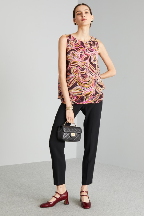 Top fil coupé con balze - Fashion Market