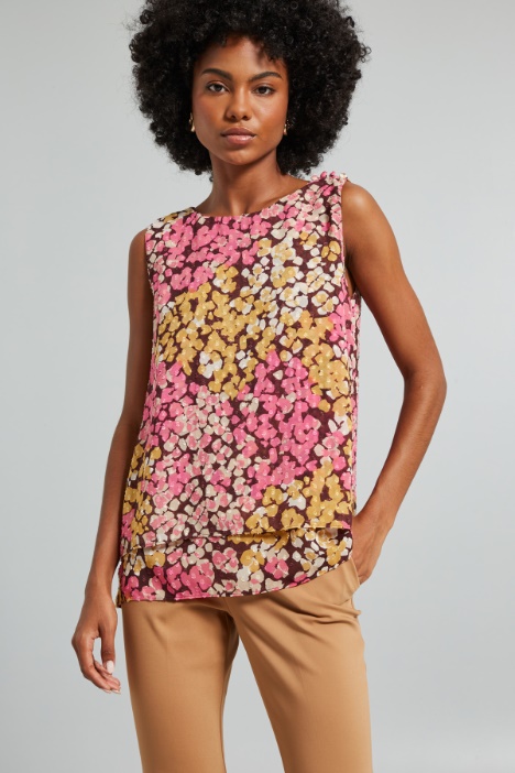 Top fil coupé con balze - Fashion Market
