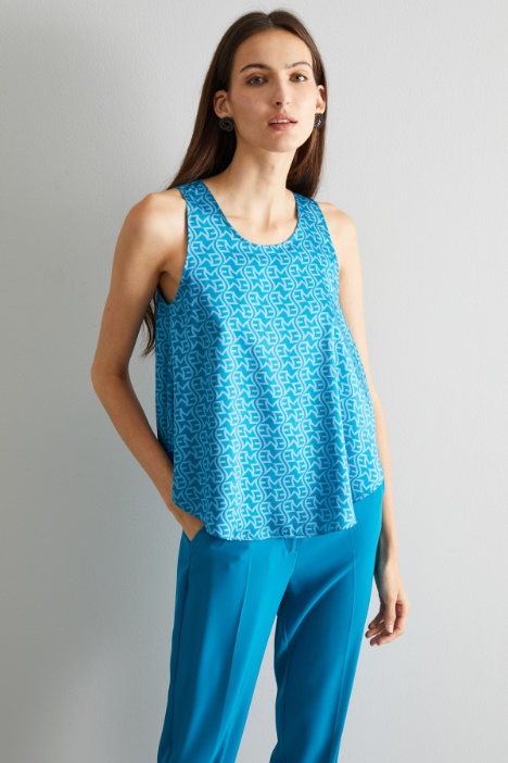 Top in twill stampato - Fashion Market