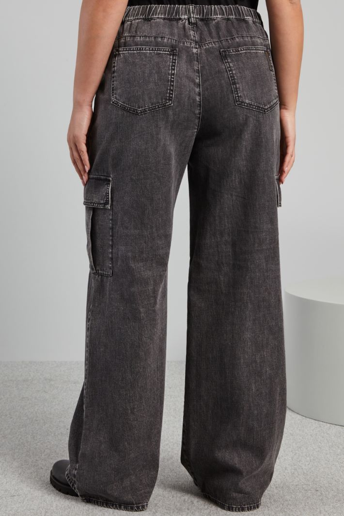 Jeans cargo in denim - ANTRACITE - Fashion Market - 4