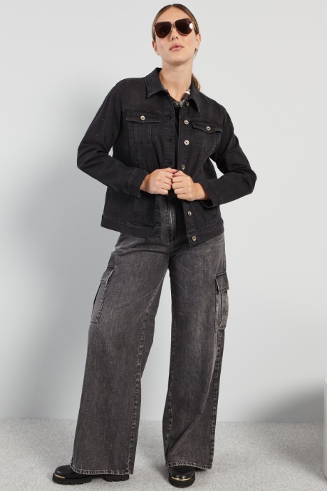 Jeans cargo in denim - Fashion Market