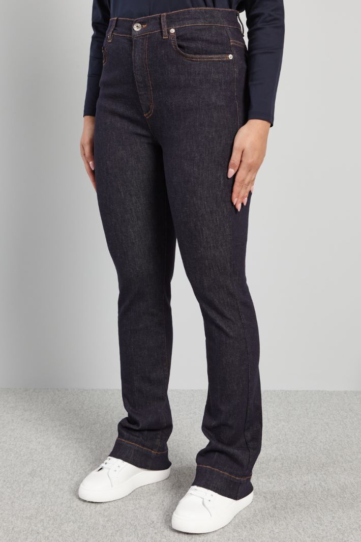 Jeans flare in denim stretch - BLU DENIM - Fashion Market - 2