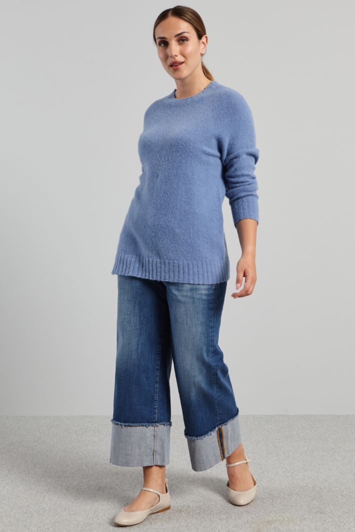 Jeans con risvolto al fondo - BLU DENIM - Fashion Market