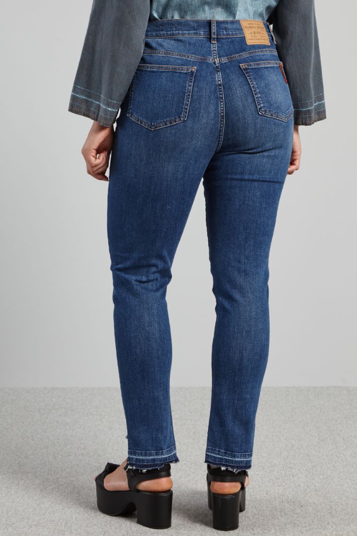 Jeans con fondo asimmetrico - BLU DENIM - Fashion Market - 4