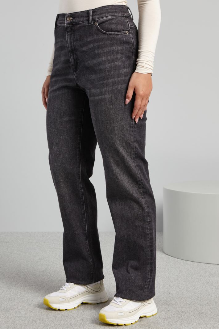 Jeans in denim stretch - ANTRACITE - Fashion Market - 2