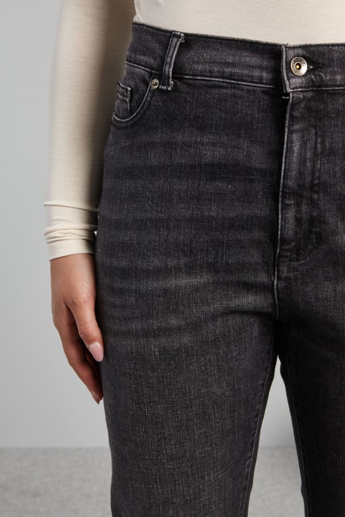 Jeans in denim stretch - ANTRACITE - Fashion Market - 3