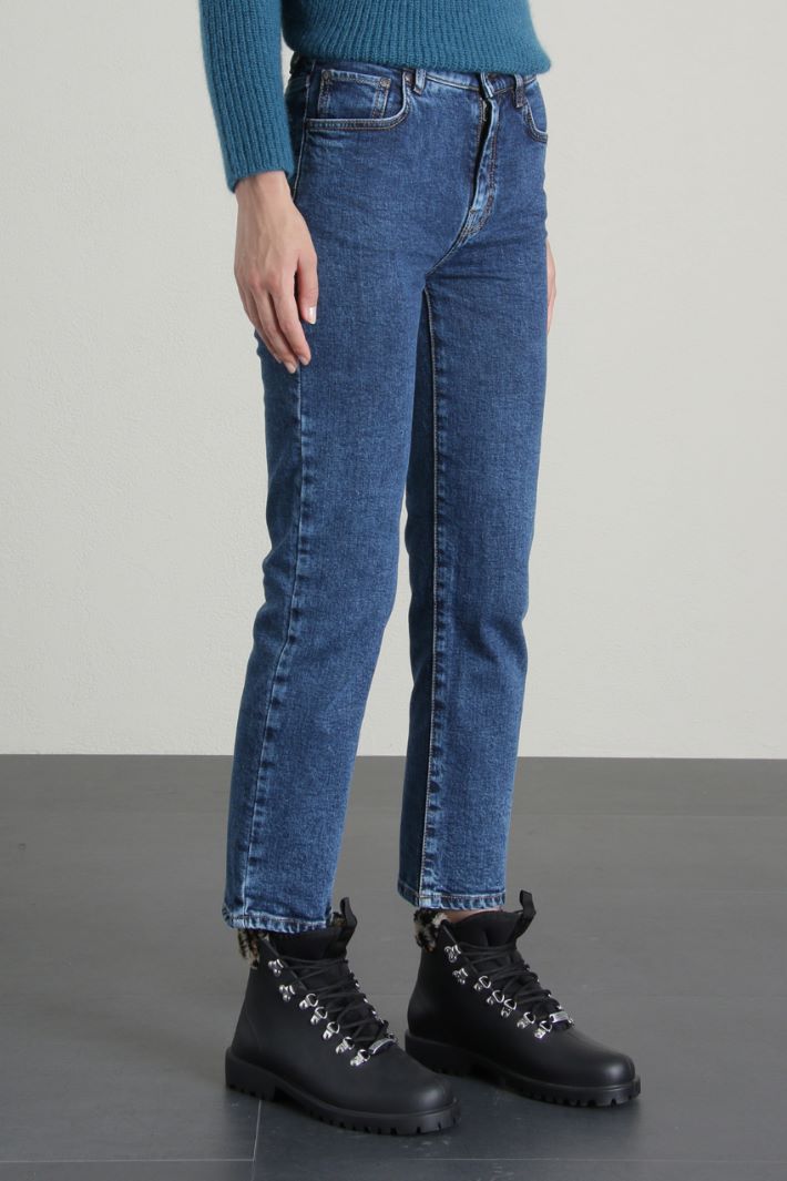 Jeans dritti in denim - BLU DENIM - Fashion Market - 4