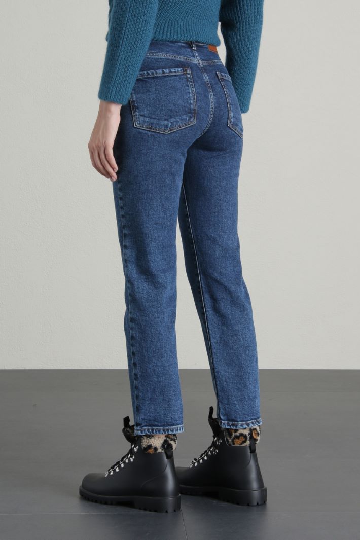 Jeans dritti in denim - BLU DENIM - Fashion Market - 2