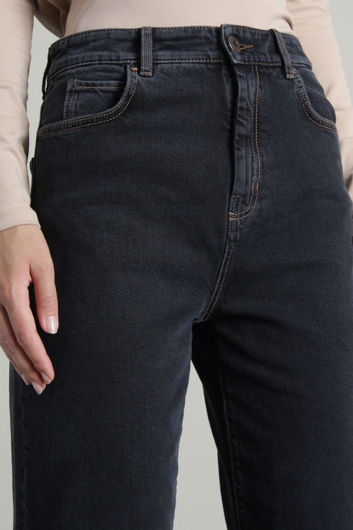 Jeans cropped in denim - NERO - Fashion Market - 3