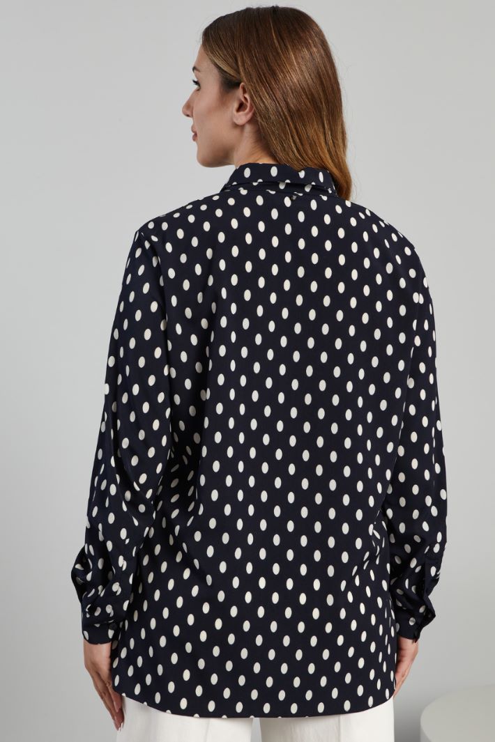 Camicia con spacchetti - BLU BIANCO - Fashion Market - 4
