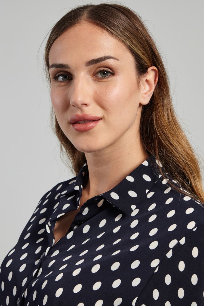 Camicia con spacchetti - BLU BIANCO - Fashion Market - 3
