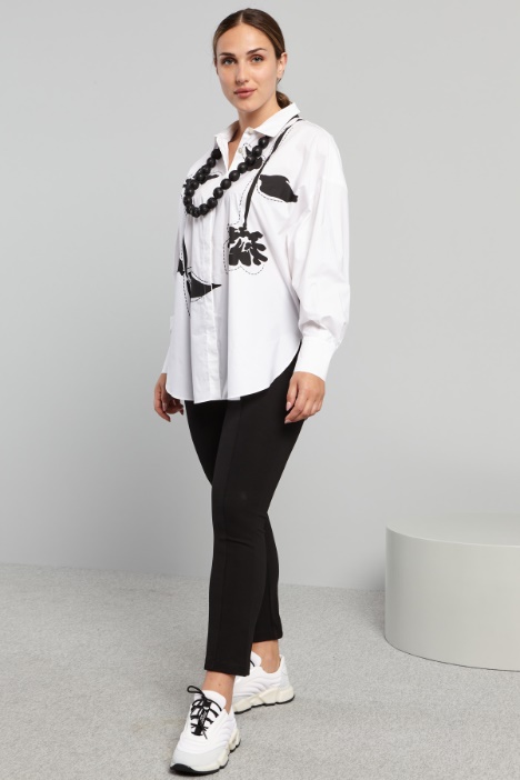 Camicia in popeline stampato - Fashion Market