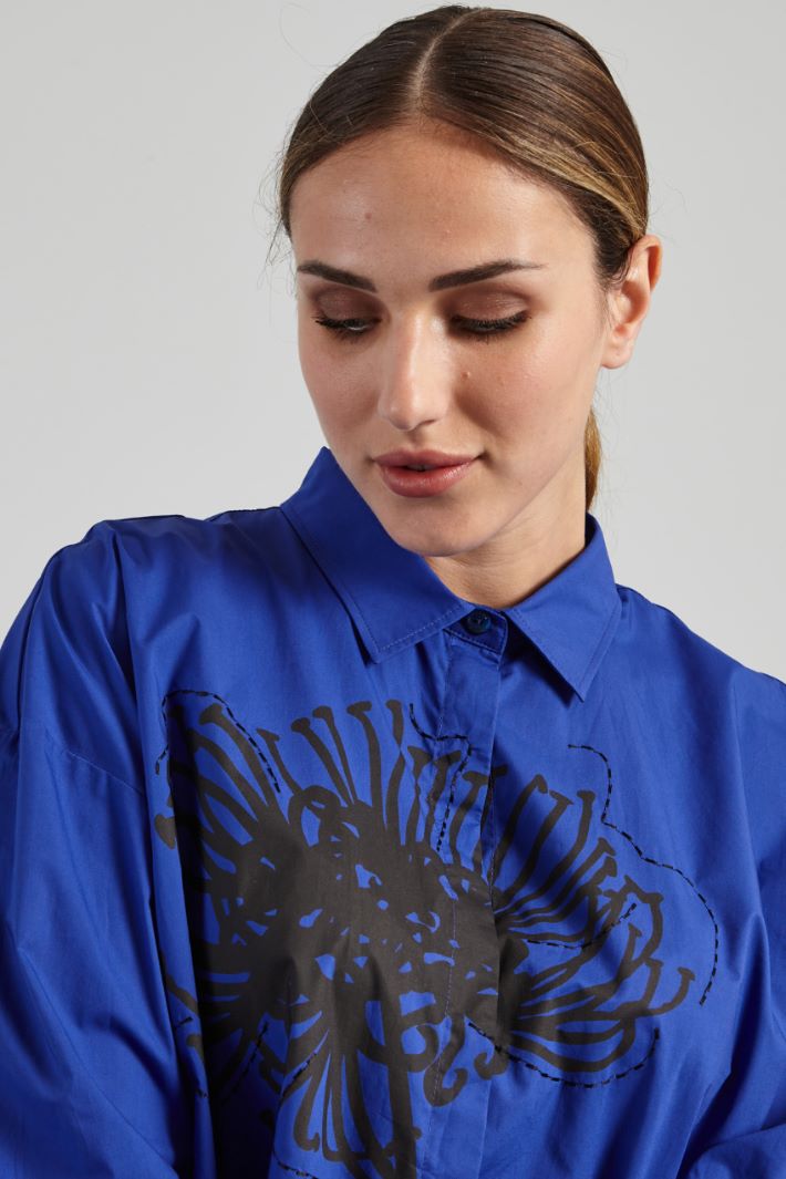 Camicia in popeline stampato - BLUETTE NERO - Fashion Market - 3