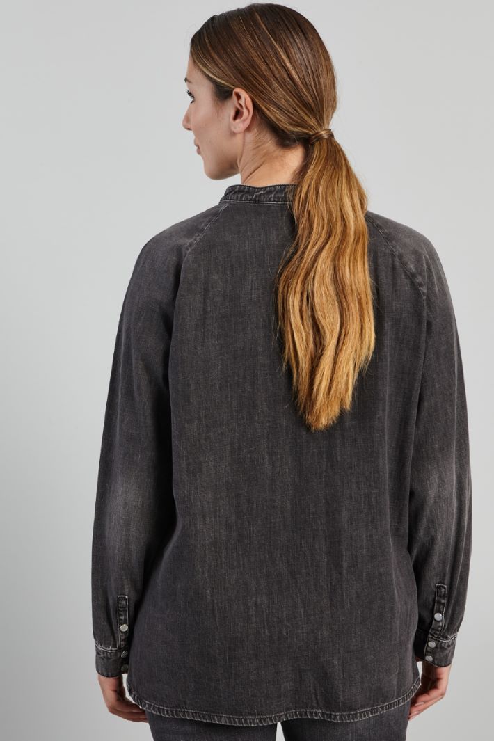 Casacca in denim - ANTRACITE - Fashion Market - 4
