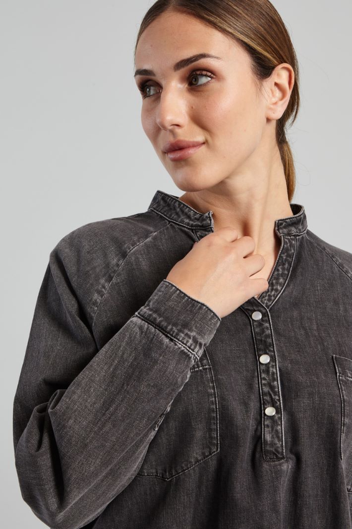 Casacca in denim - ANTRACITE - Fashion Market - 3