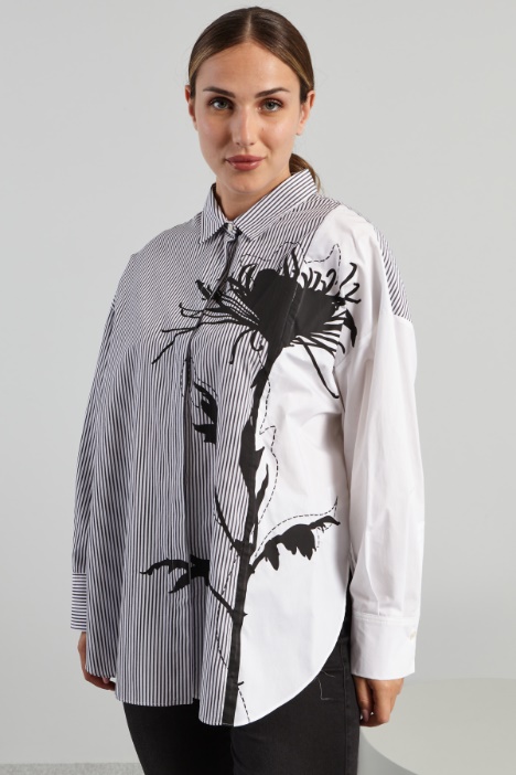 Camicia in cotone con ricamo - Fashion Market
