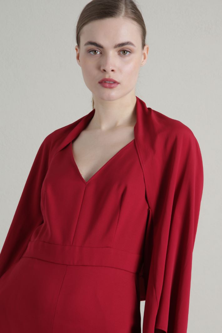 Coprispalle in misto seta - ROSSO - Fashion Market - 3
