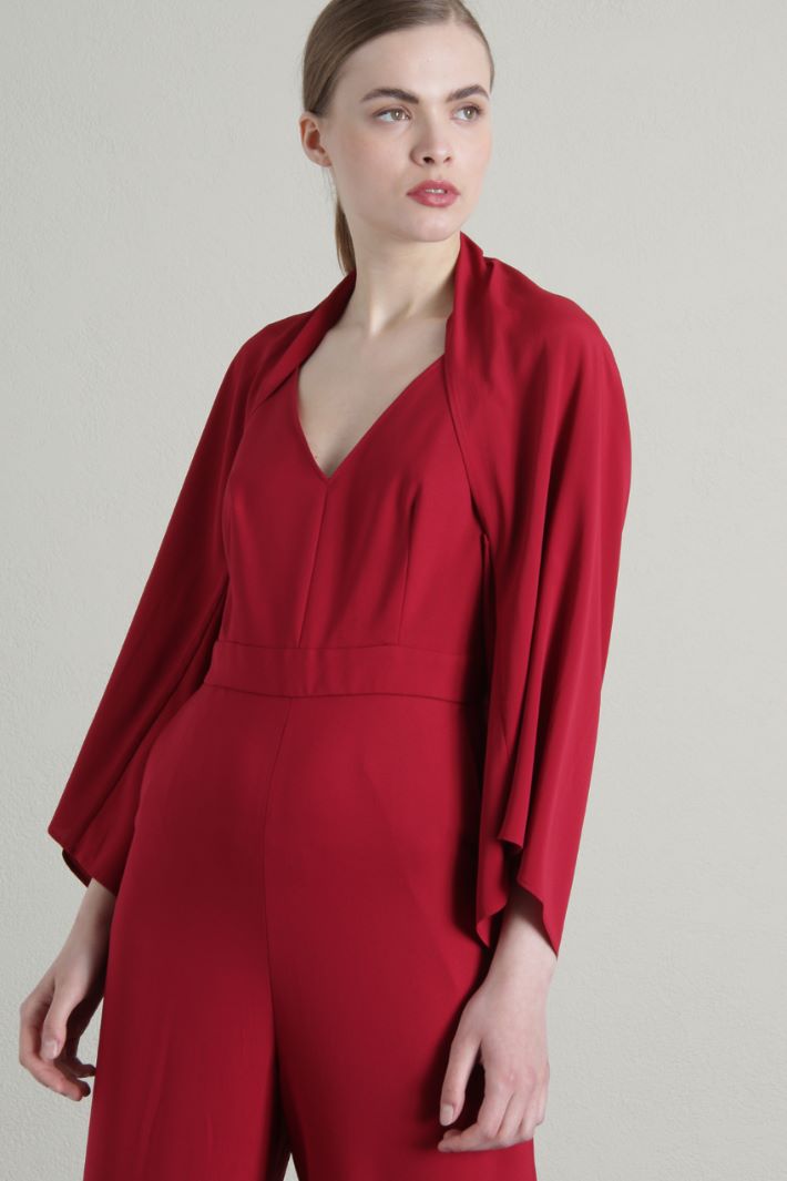 Coprispalle in misto seta - ROSSO - Fashion Market