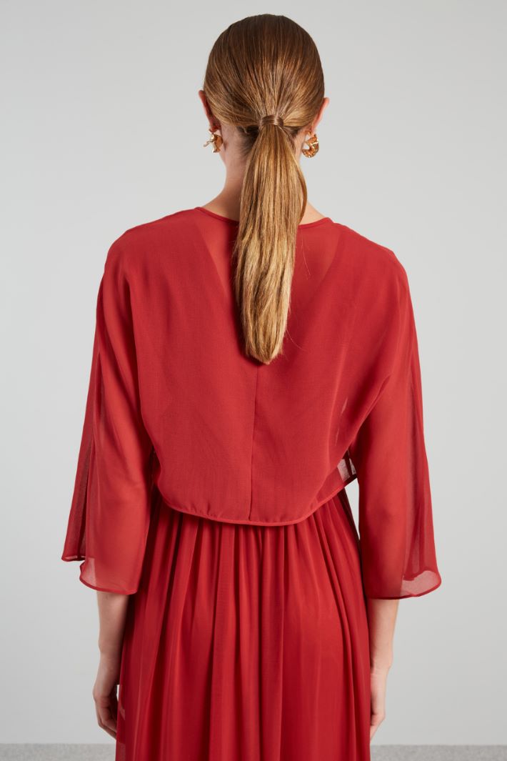 Coprispalle in georgette - FRAGOLA - Fashion Market - 4