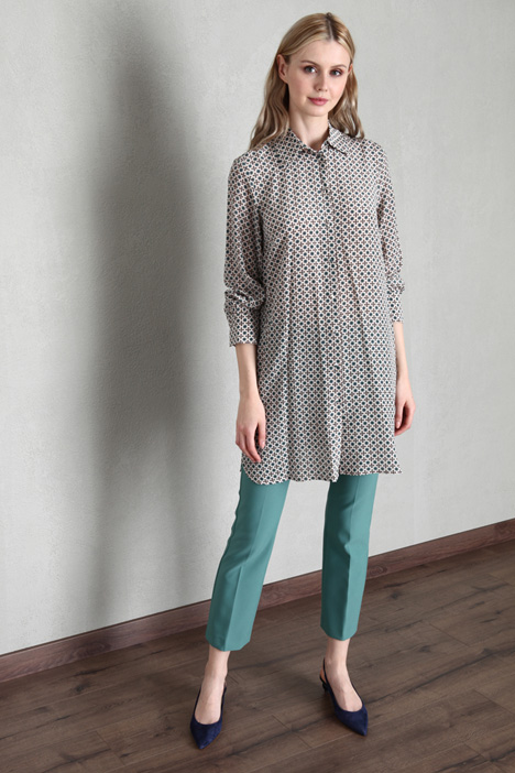 Casacca lunga in crêpe di seta - Fashion Market