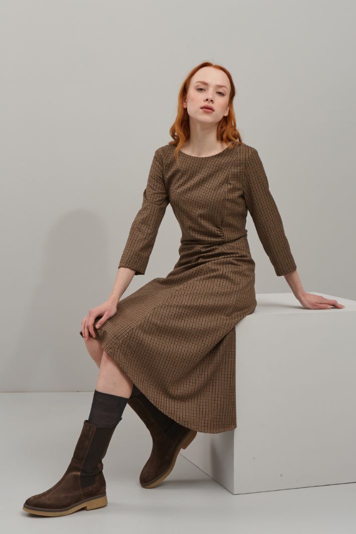 Abito in lana - CAMMELLO NERO MARRONE - Fashion Market - 2