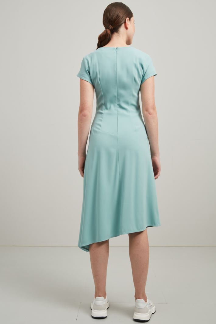 Abito in enver satin - ACQUAMARINA - Fashion Market - 4