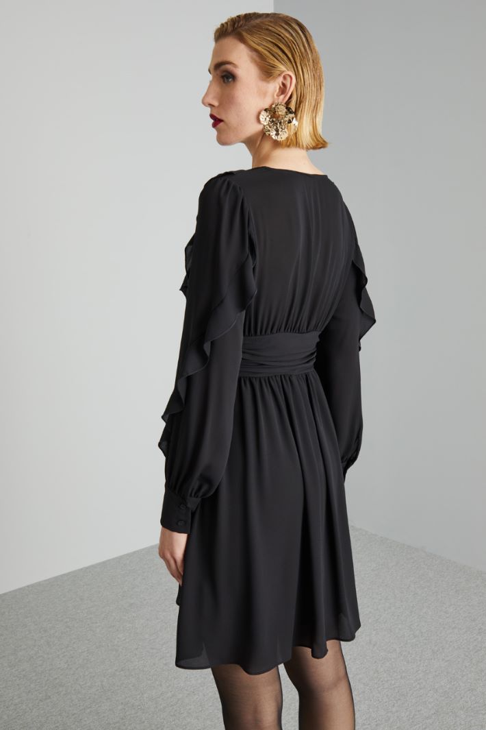 Abito con volant - NERO - Fashion Market - 4