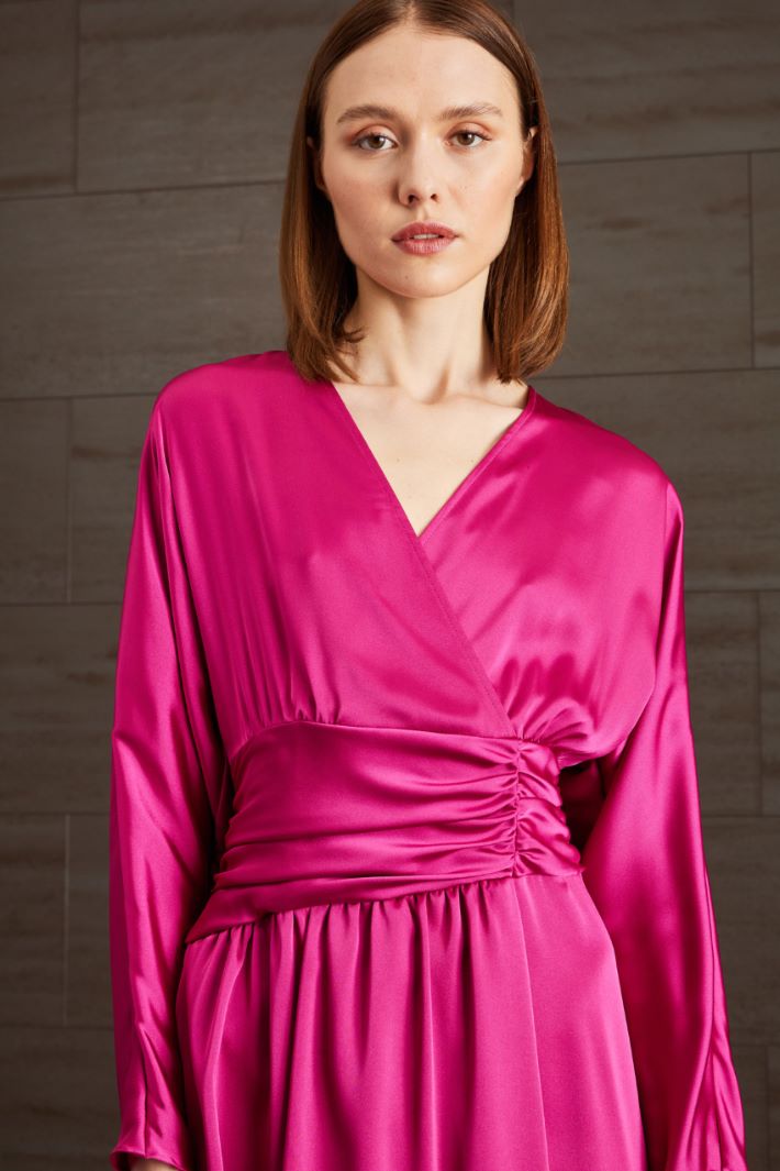 Abito in raso - FUXIA - Fashion Market - 3