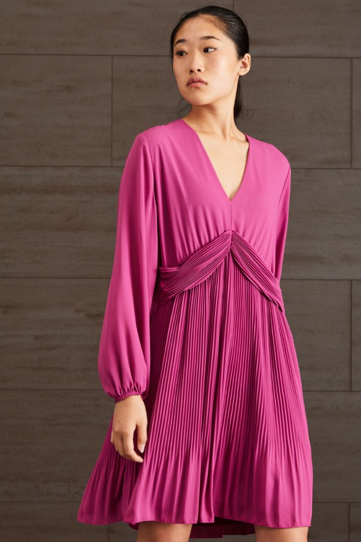 Abito in plissè - MAGENTA - Fashion Market - 4