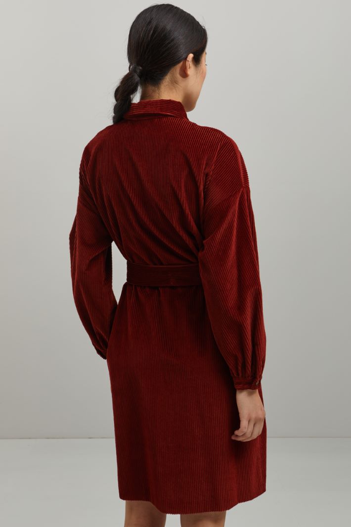 Chemisier in velluto di cotone - MATTONE - Fashion Market - 4
