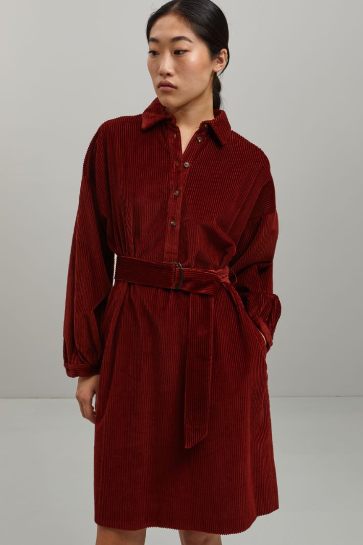 Chemisier in velluto di cotone - MATTONE - Fashion Market - 2