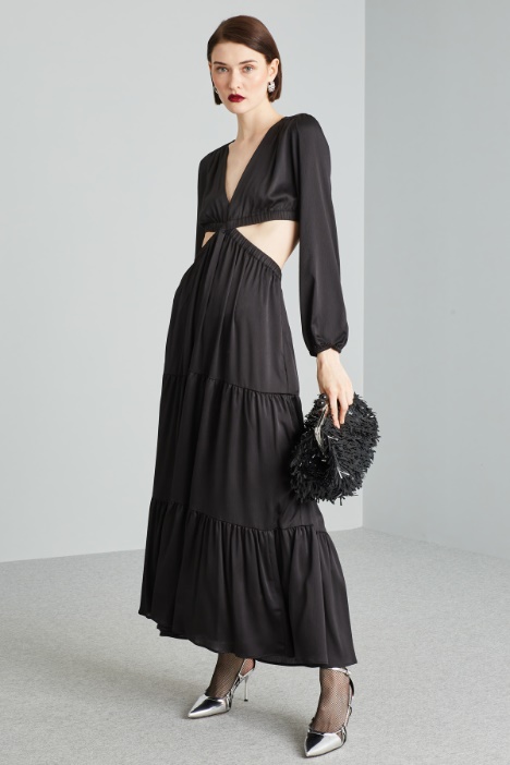 Abito cut out in creponne - Fashion Market