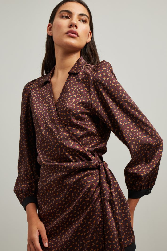 Abito a portafoglio - BORDEAUX NERO MARRONE - Fashion Market - 3