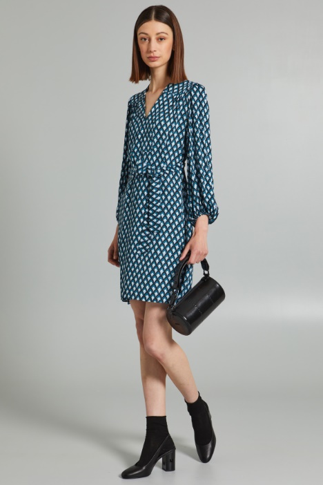 Abito corto in georgette - Fashion Market